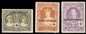 Guinea Esp. - Edi * 184+ 189+ 190 - 1926 - Pro Cruz Roja - Sobrecargados - Imagen 1 de 1