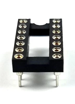 JURIED ENGINEERING, LLC 10PCS IC Sockets DIP-14 Machined Round Contact Pins Holes 2.54mm DIP14 DIP 14