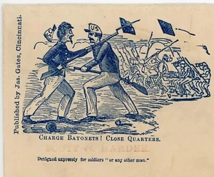 CIVIL WAR COVER - CHARGE BAYONETS - SCOTT v HARDEE Jas Gates PRINTING Var SCARCE - Picture 1 of 3