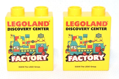 LOT OF 2 Legoland Discovery Center Factory Lego Duplo Block Bricks 1x2x2, ~READ~ - Image 1 of 4