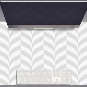 Desk Mat Top Large Pad Protector Computer Mouse Office 90x45 Grey illusion - Afbeelding 1 van 4