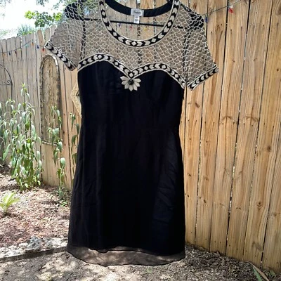 Vestido de cóctel Temperley London negro seda Y2K talla US 6 UK 10 Foto 1 de 4