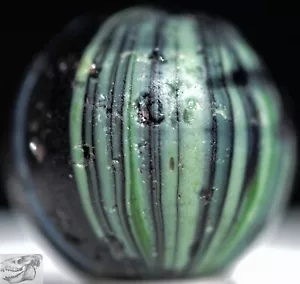 Handmade Indian Marble, Green & Blue, 13/16 in, Good-, Germany, 1860-1920, S1088 - Picture 1 of 8