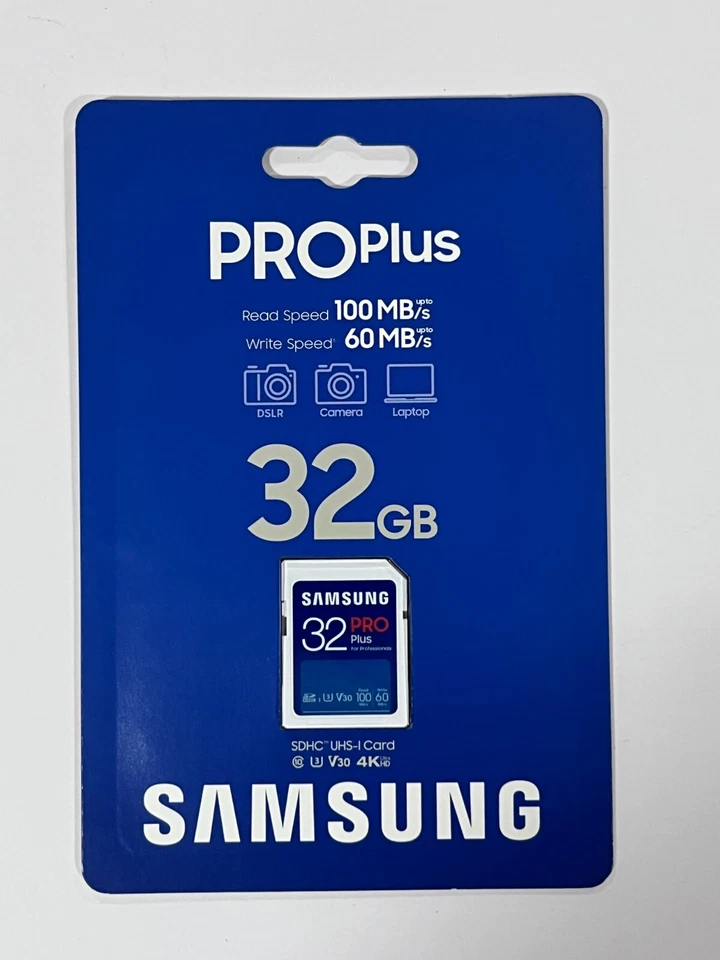 New Samsung 32GB PRO Plus UHS-I SDHC Memory Card MB-SD32K/AM - Image 1 of 3
