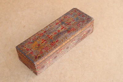 Antique Vintage Wooden Wood Trinket Box Jewelry Case Hand Crafted Signed 1948 - Image 1 of 4