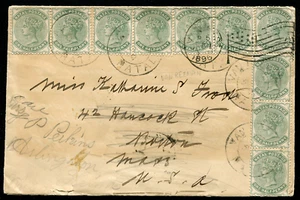 NATAL (1057): 1895 VAN REENAN a Arlington, Ga/cancelar/cubierta QV - Imagen 1 de 2