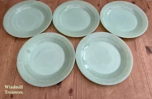 5 VINTAGE FIRE KING JANE RAY JADEITE DINNER PLATES 9" - GREAT CONDITION - Picture 1 of 11
