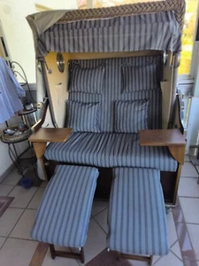 Verkaufe Strandkorb 2 sitzer gebraucht, neuwertig - Bild 1 von 8