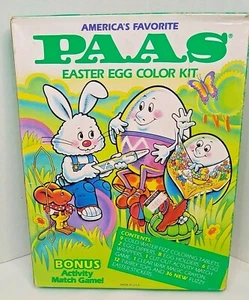 1992 PAAS Easter Egg Color Kit Made in U.S.A. Missing 1 punch out on back New - Picture 1 of 6