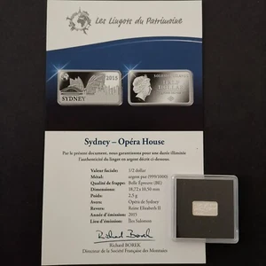 BARREN 2,5g SILBER 999‰ BE / SYDNEY OPERA HOUSE / HALF DOLLAR 2015 SALOMON ISLAN - Bild 1 von 3