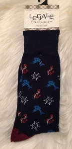 Legale Men's Novelty Socks w/ Swordfish/Anchors/Ship Wheel Shoe Size 8-12 NWT - Picture 1 of 9