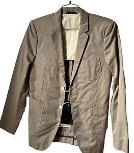 Rag & Bone Blazer Jacket Men's 38 Timberwolf Beige Two Button Slim Notch Cotton - Picture 1 of 12