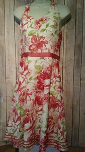 Speechless Floral Sleeveless Halter V-Neck Dress Juniors Size 5 Small - Picture 1 of 7