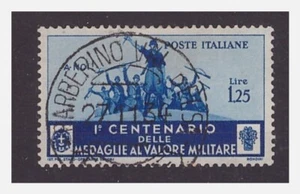MEDAGLIE AL VALOR MILITARE 1934 - Lire 1,25 usato - Picture 1 of 1