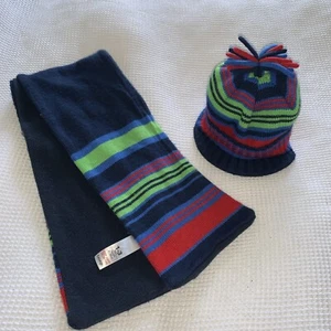 Boys Age 1-3 Years Hat And Scarf Set Lined - Picture 1 of 7