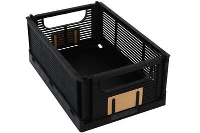 Aufbewahrungsbox 25x16,5 cm schwarz faltbar Kunststoff Klappbox Kiste Transport - Bild 1 von 4