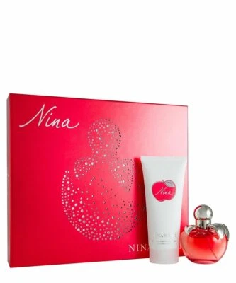 NINA BY Nina Ricci 2 peças conjunto 2,7 oz spray EDT e 6,8 oz loção corporal feminina rara - Imagem 1 de 3