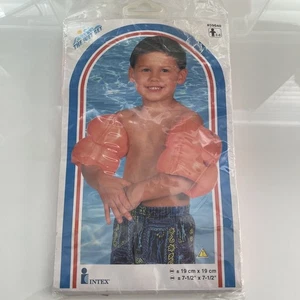 Vintage 1998 Intex The Wet Set Arm Bands Orange Kid's Floaties Double Bubble - Picture 1 of 5