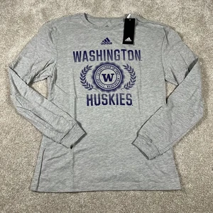 Adidas Womens Size Small Gray Heathered Washington Huskies Creator NCAA T Shirt - Picture 1 of 7