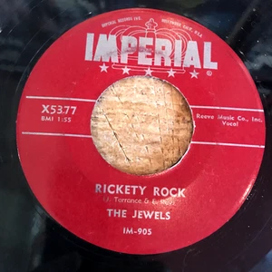 HEAR- 1956 R&B DOO WOP JIVERS - THE JEWELS - HOW / RICKETY ROCK - IMPERIAL - Picture 1 of 2