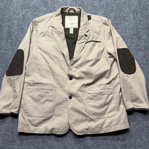Orvis Zambezi Twill Jacket Mens 46 Canvas Field Coat Safari Elbow Patches Travel - Picture 1 of 14