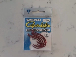 Gamakatsu 225314 Big River Bait 6 Pack Size 4/0 - Picture 1 of 2