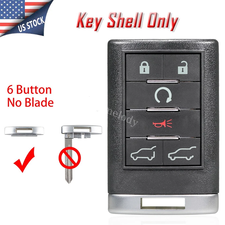 para 2007 2008 2009 2010 2011 2012 Cadillac Escalade Control Remoto Coche Llavero Estuche 6Btn Foto 1 de 4