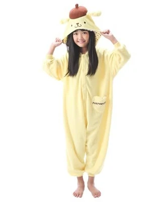 SAZAC Sanrio Pompompurin Niños Disfraz Vellón Kigurumi Juegos con disfraces 130 110 Kawaii Foto 1 de 4