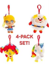 Rainbow Brite 4-Pack Set Plush Bag Clip Twink Starlite Puppy Brite 4 Inch Clips - Picture 1 of 4