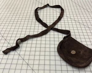 Repro Medieval/Siglo XVII Bolsa de Cuero Marrón con Correa de Cuero, Talla 60" - Imagen 1 de 8
