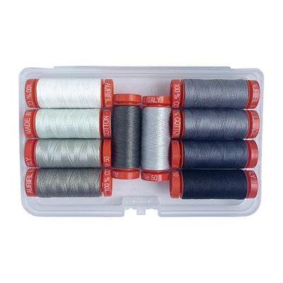 Graywork by Tula Pink 50wt 100% Long Staple Egyptian Cotton 10 Small Spool Set - Image 1 of 2