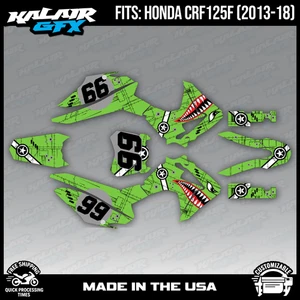 Graphics Kit for Honda CRF125F (2013-2018) CRF 125F Predator - Green - Picture 1 of 4