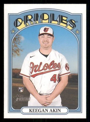 2021 Topps Heritage #714 Keegan Akin SP RC - Image 1 of 2