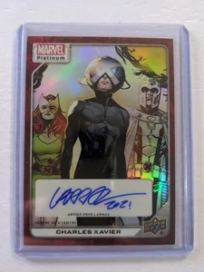2023 Marvel Platinum Pepe Larraz Creators Auto Charles Xavier Red Rainbow #163 - Picture 1 of 2