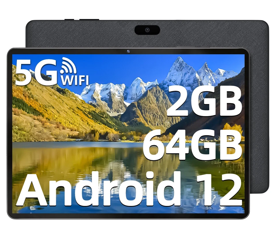 SGIN Android 12 Tablet 2GB+64GB 10.1inch Quad-Core 1.6Ghz 2MP+5MP Dual-Camera - Image 1 of 4