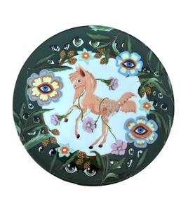 IKEA 2017 Stunsig Collection Designer 8.5" Plate Sweden Mythical Horse Evil Eye - Picture 1 of 2