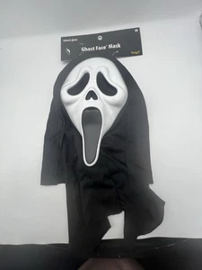 Neu mit Etikett Geist Gesichtsmaske Scream Spirit Halloween Fun World - Bild 1 von 2