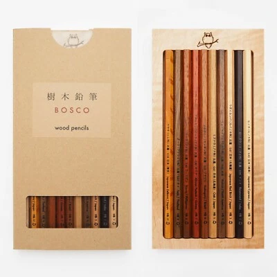 BOSCO Wood Pencil Gallery Shigeki Miyamoto High-Quality Solid Japan　HALCANA - Image 1 of 4