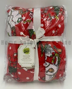 Pottery Barn Teen Dr Seuss The Grinch™ Festive Pajama Set Multi Large #9923L - Picture 1 of 3