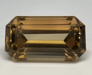 Top Color Champagne Topaz 16mm Ascher Cut 11.50 Ct Loose gemstone Brazil - Picture 1 of 8