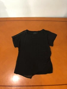 Woman's Zara Basic T-Shirt Special Edition Black See Through Top Shirt Size S - Picture 1 of 6