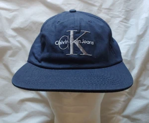 BRAND NEW w/ Tags Vintage 90s Calvin Klein Jeans Embroidered Snapback Cap / Hat - Picture 1 of 7