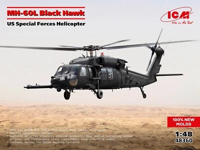 Helicóptero ICM 48360 EE. UU. Fuerzas Especiales MH-60L Black Hawk 1/48 Foto 1 de 2