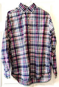 VINEYARD VINES Mens Medium Long Sleeve Multicolored Plaid Slim Fit Whale Shirt - Picture 1 of 4