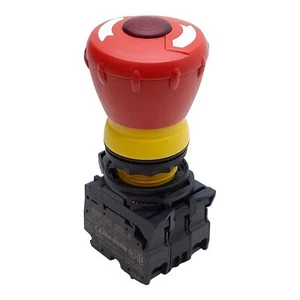 Allen Bradley 800FP-LMT44 Illuminated E-Stop Pushbutton ø40mm 1NO+1NC 300V 10A - Picture 1 of 7