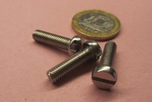 18-8 Stainless Cheese Head Slotted Metric Machine Screw M5 x 18 mm Long, 25 pcs - Picture 1 of 11