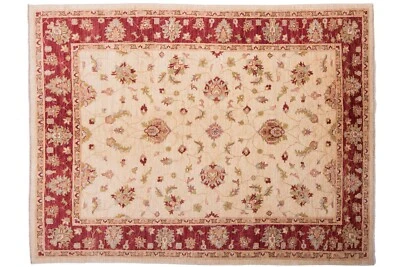 Afghan Chobi Ziegler Carpet Hand Knotted 150x200 Red Oriental Wool Socks - Image 1 of 4
