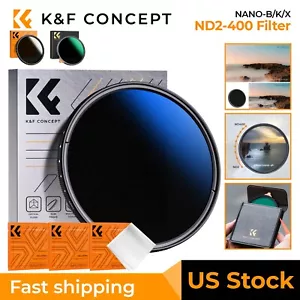 K&F Concept ND2-400 Variable Neutral Density ND Filter 37-95mm Lens NANO-B/K/X - Picture 1 of 31