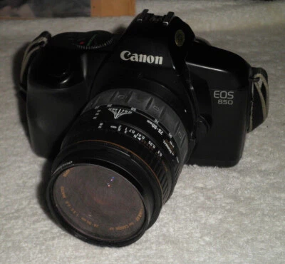 Cámara fotográfica Canon EOS 850 SLR 35 mm con Quantaray para lente Canon AF  Foto 1 de 4