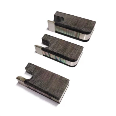 Violín Viola Violonchelo Cuerno de Rana Anillo Plata Pura Placa de Virola Diapositiva Semi Acabado Foto 1 de 4